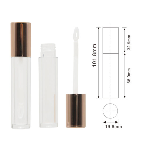 Golden 6ml lipgloss tube