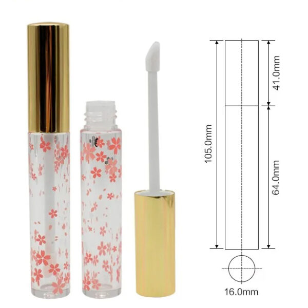 3ml gold lip gloss tubes