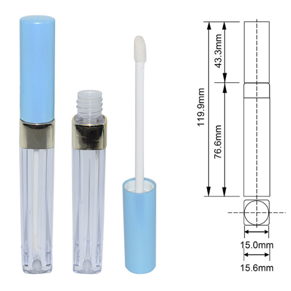 3.5ml blue lip gloss tube