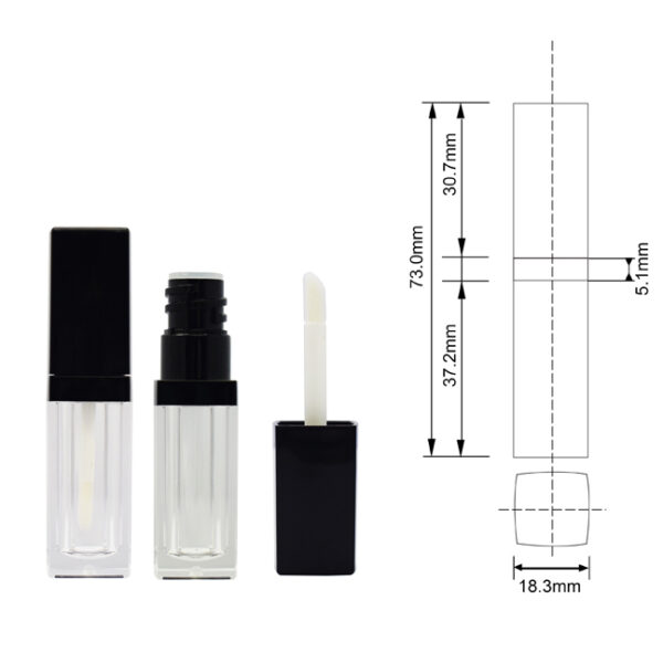 6ml lipstick gloss tube crystal