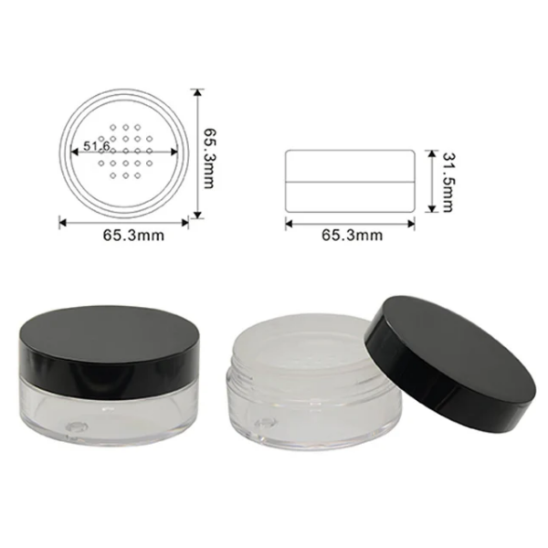 Round compact case with screen