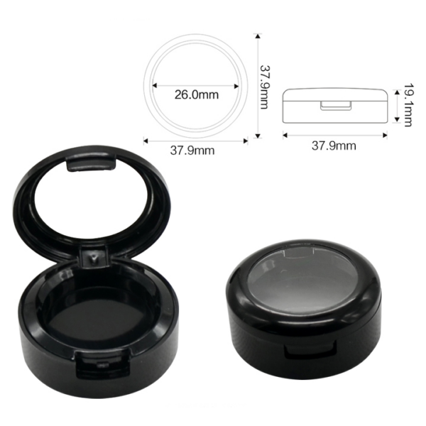 Black round empty blush case (Copy)