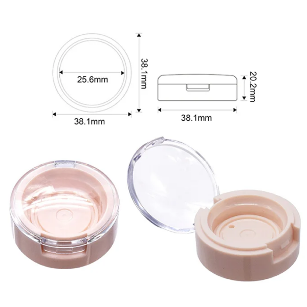 Crystal cap empty blush case