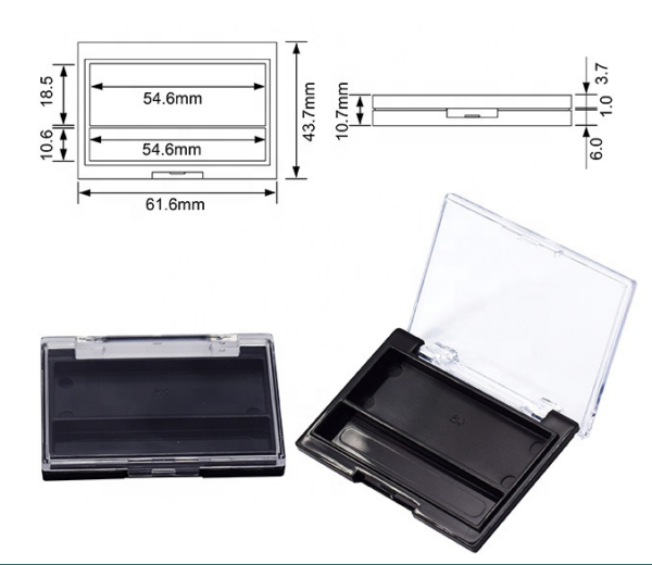 Single eye shadow palette case