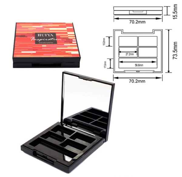 3D clear eyeshadow pallet case