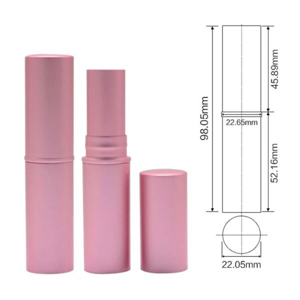 Pink matte lipstick tube