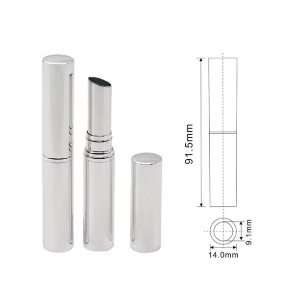 Silver lipstick tube