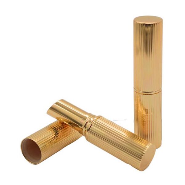 Golden lipstick tube