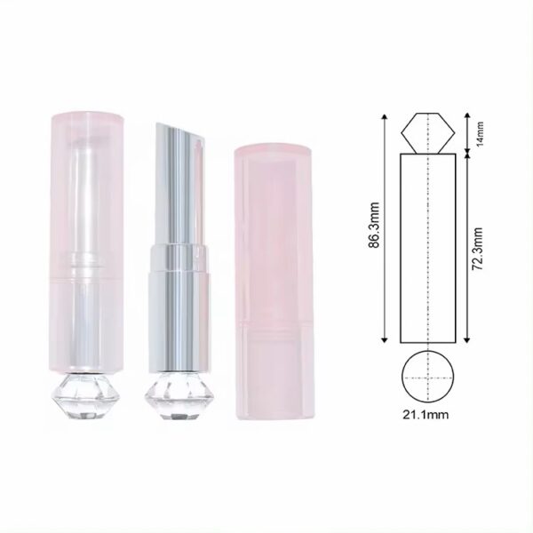 Diamond lipstick tube pink empty - Image 2