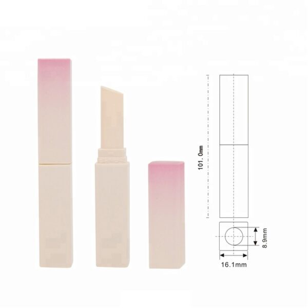 Slim Square Pink Lipstick Empty - Image 2